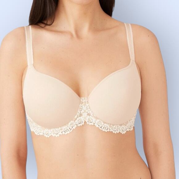 Wacoal Embrace Lace Bra Underwire Sand Beige Woman’s 30DD 853191 New NWT - Picture 11 of 11